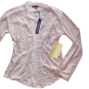 NWT Women's Pamela Dennis Private Client Group QVC Lacey Long Sleeve Top -Size 4